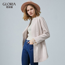 GLORIA/歌莉娅女装2018秋季麂皮绒系带外套189K6E650图片