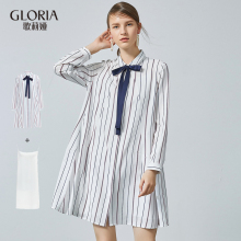 GLORIA/歌莉娅女装2018秋季A型衬衫式连衣裙189E4E78B图片