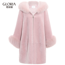 GLORIA/歌莉娅女装2018冬茧型羊剪绒外套18NC6E260图片
