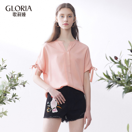 GLORIA/歌莉娅2018夏季廓型上衣186C3C03A商品大图