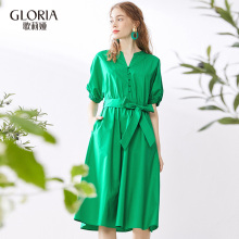 GLORIA/歌莉娅女装2018夏季收腰连衣裙186K4BB30图片