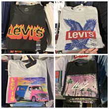 纽约大宝 Levi’s/李维斯 男士 夏季休闲字母图案印花圆领短袖T恤