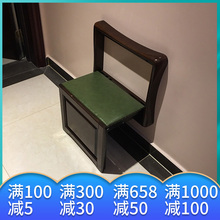 好战友折叠换鞋凳简易折叠椅挂墙式壁挂椅实木脚凳入门可坐穿鞋凳