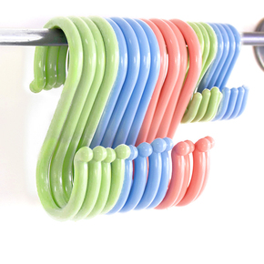 多功能塑料S型钩 厨房浴室创意挂钩强力橱柜墙壁挂衣钩子小号大号