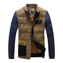 羽绒服男修身 秋冬装翻领薄款保暖休闲夹克款羽绒棉服外套男A2013