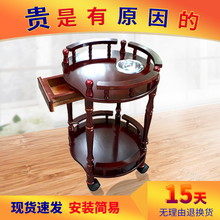 小茶几守净崴酒店棋牌室茶几带轮 麻将机茶几茶水架麻将桌旁边