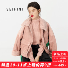 诗凡黎2018冬季新款时尚韩版学生甜美灯芯绒外套女宽松棉服女棉衣图片