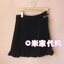 拉夏贝尔2018夏新款正品拉贝缇高腰百搭半身裙荷叶边短裙60004586图片