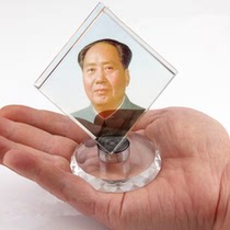 抢购毛主席像汽车摆件毛泽东精品水晶可旋转摆设车内装饰品保平安