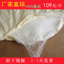 手工蚕丝被芯春秋被冬被儿童被子母柞蚕丝100%蚕丝裸胎原料正品