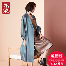 亦朵2018秋装新款风衣外套女中长款薄款春秋外套气质风衣大衣女装图片