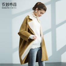 樱枝 chic毛呢外套女中长款女韩版秋冬新款女装复古气质呢子大衣图片