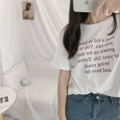 不嫌多 t恤女 简约字母短袖 清清爽爽舒舒服服~经典 Miss木子家