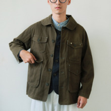 Sailor Shawl colla r海员复古青果领夹克圆领工装外套