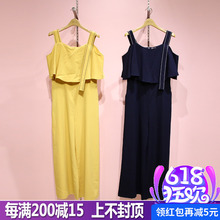 192485A177 时尚 新款 简洁背带连体裤 国内代购 阿依莲2019夏专柜正品
