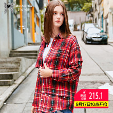 玛玛绨格子衬衫女chic早秋2018秋装新款韩范原宿风宽松港味薄上衣图片
