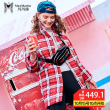 玛玛绨羽绒服女中长款冬季2018新款红色格子轻薄时尚修身个性外套图片