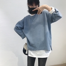 孕妇装 秋装 长袖 套头哺乳卫衣宽松休闲潮妈针织外套 上衣秋冬季新款