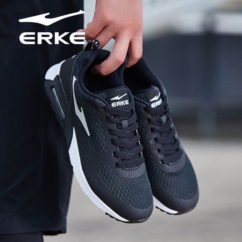 ERKE Men's Shoes Running Shoes Winter Running Shoes Casual Sports Shoes Men's Mesh Light Travel Shoes Air Cushion Shoes