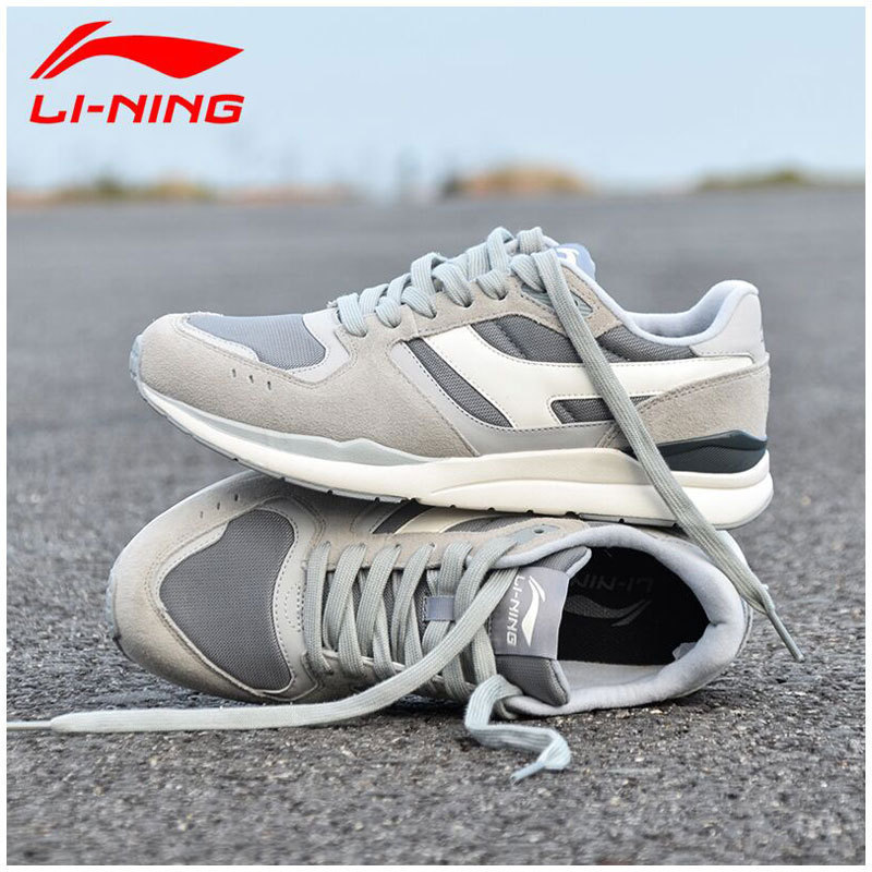 Li Ning Casual Shoes Men's Shoes 2019 Spring New Counter Retro Running Shoes Board Shoes Mesh Breathable and Warm Sports Shoes