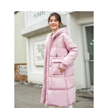 茵曼旗舰店羽绒服2018冬装新款连帽加厚保暖宽松长款羽绒服外套潮图片