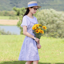 西子小荷吊带裙女夏外穿韩版2018新款时尚中学生小清新显瘦连衣裙图片