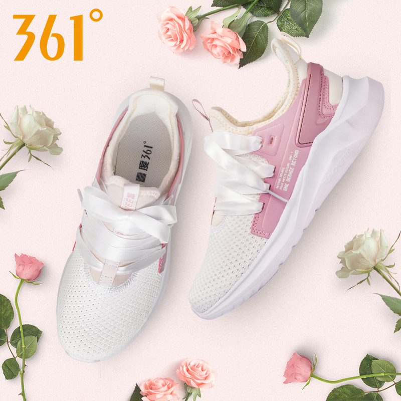 361 Sports Shoes for Women 2019 New Summer Mesh Breathable Women's Shoes 361 Degree Student Leisure Women's Running Shoes