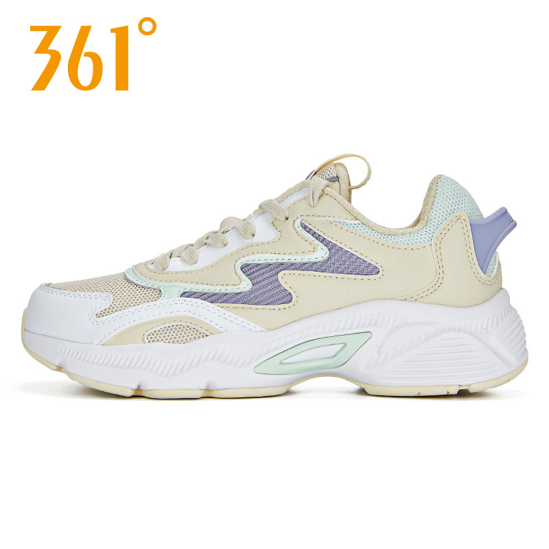 361 Women's Shoes, Sports Shoes, 2019 Autumn New 361 Degree Anti slip Breathable Casual Shoes, Dad's Shoes, Running Fashion Shoes