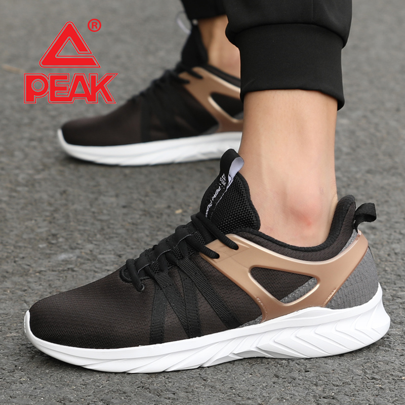 Peak Sports Shoes Men's Shoes 2019 Winter New Genuine Casual Shoes Mesh Breathable Running Shoes Student Running Shoes Men's
