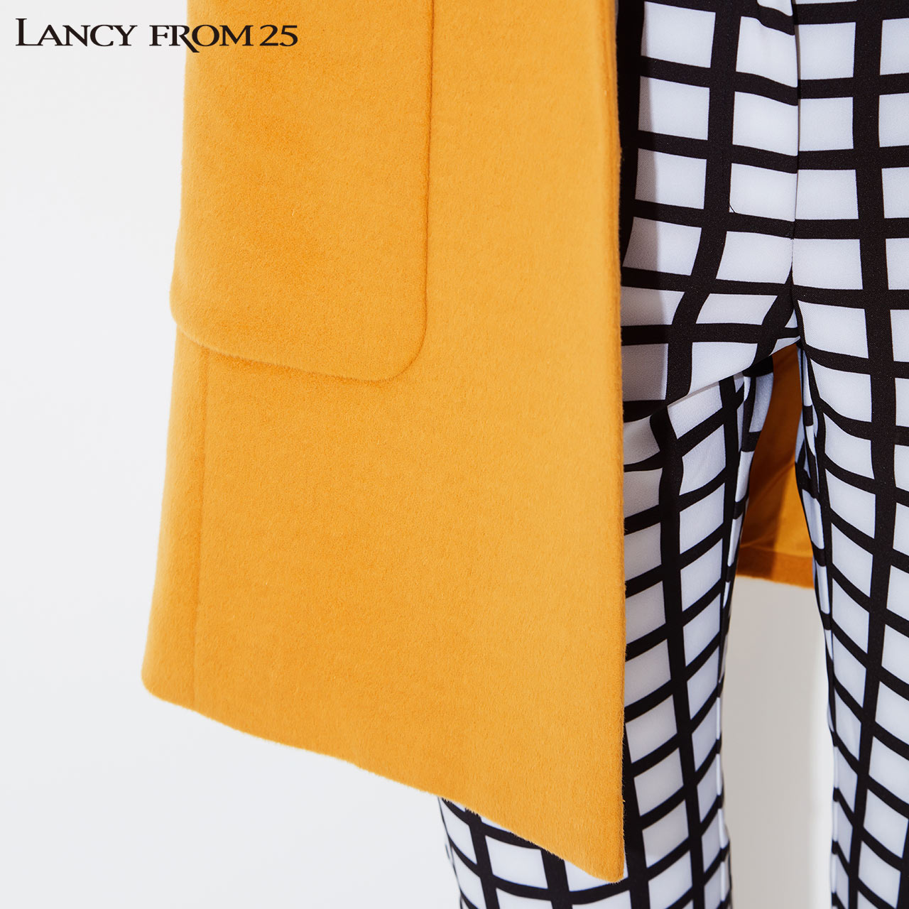 Y朗姿2016新女冬装西装领羊毛双面呢短大衣L