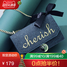 潮韩版 沐鱼包包女2018新款 斜挎包亮片迷你链条包个性 时尚 单肩包小