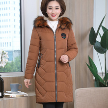 妈妈冬装棉衣外套40岁50中老年女羽绒棉服2018新款冬季中长款棉袄图片
