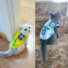 薄款 世界杯宠物球衣猫衣服宠物 猫咪衣服夏季薄款 狗狗衣服夏装