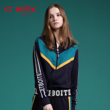 Et Boite/法文箱子秋季新品针织时尚休闲加厚夹克外套女E182F001图片