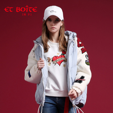 Et Boite/法文箱子时尚宽松加厚棉服冬季棉袄外套女E182K009图片