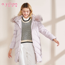 阿依莲2018年冬季新品线下同款直身型羽绒服184156Y297图片