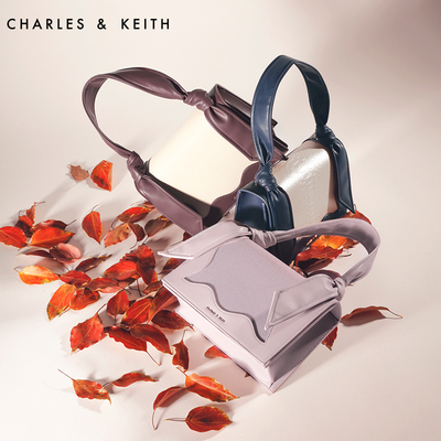 CHARLES&KEITH 耳朵包 CK2-50780737 欧美扭结饰波浪女士单肩包