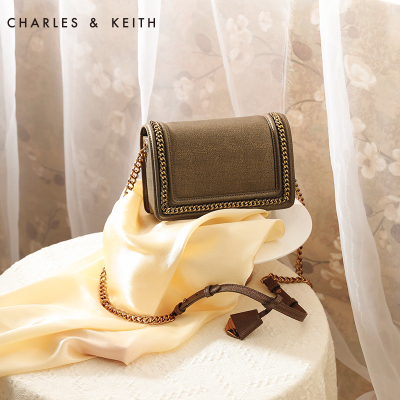 CHARLES&KEITH 链条包 CK2-80840089 金属链条复古单肩斜挎女包