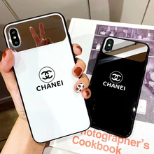苹果x手机壳镜面玻璃iPhone XS Max大气时尚7plus化妆镜xs男女6splus硅胶8p全包xr奢华7p高档欧美潮牌6香奈儿