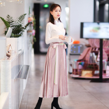 伶俐柠檬70679民国风复古文艺范中长半身裙民族风中国风原创女装图片