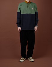T恤OVERSIZE SHIRT橄榄球衫 18AW 宽松灯芯绒领POLO长袖 RUGBY AUG