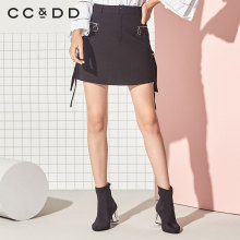 CCDD2018冬装新品专柜正品时尚韩版性感中腰a字裙女半身裙短裙潮图片