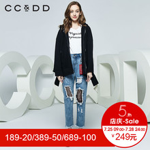 CCDD2018秋装新品专柜正品时尚宽松系带字母长袖外套女个性上衣潮图片
