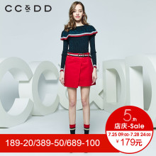 CCDD2018秋装新品专柜正品时尚显瘦斗篷圆领套头针织衫女长袖上衣图片