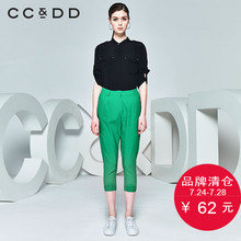 CCDD夏装新品专柜正品时尚复古女薄款立领直筒中袖衬衫黑色潮图片
