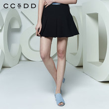CCDD2018夏装新品专柜正品时尚性感显瘦半身裙女百褶裙a字裙短裙图片