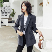 灯芯绒休闲西装女春秋季小西服2018新款女装韩版chic时尚女士外套图片