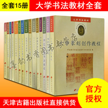 正版大学书法教材全套15册书法类教科书籍篆刻临摹隶书篆书楷书草书行书入门书法基础教材教程技法知识大中专院校书法美术专业教材