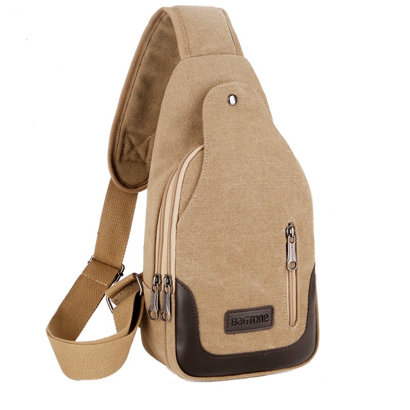 Bag 2018 New Men's Chest Bag Canvas Bag Crossbody Bag Men's Bag Single Shoulder Bag Korean Version Small Backpack Casual Waistpack