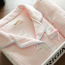 月子服春秋三层里外层纯棉产后孕妇睡衣秋冬季产妇夹棉哺乳喂奶衣